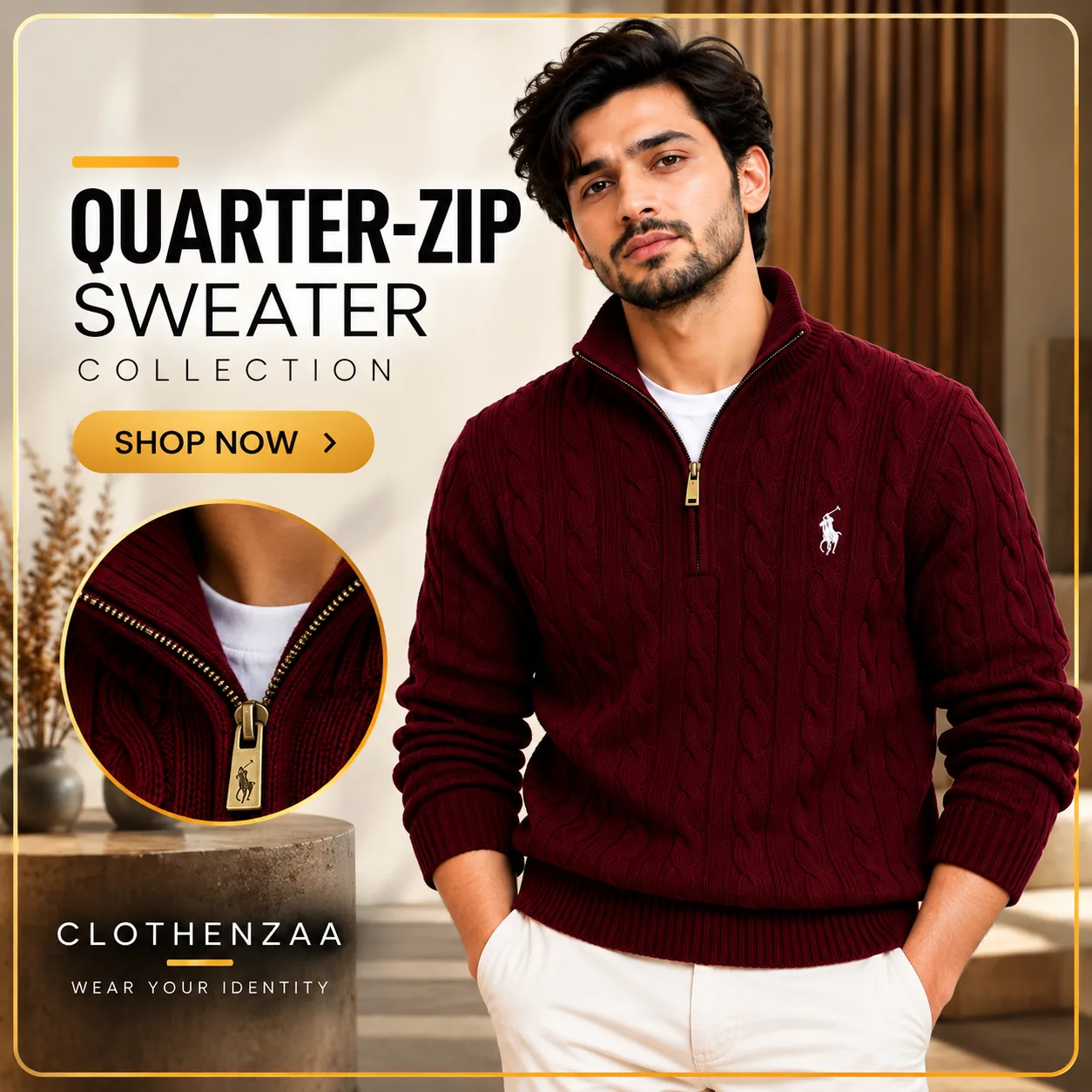 Quarter Zip-Sweater