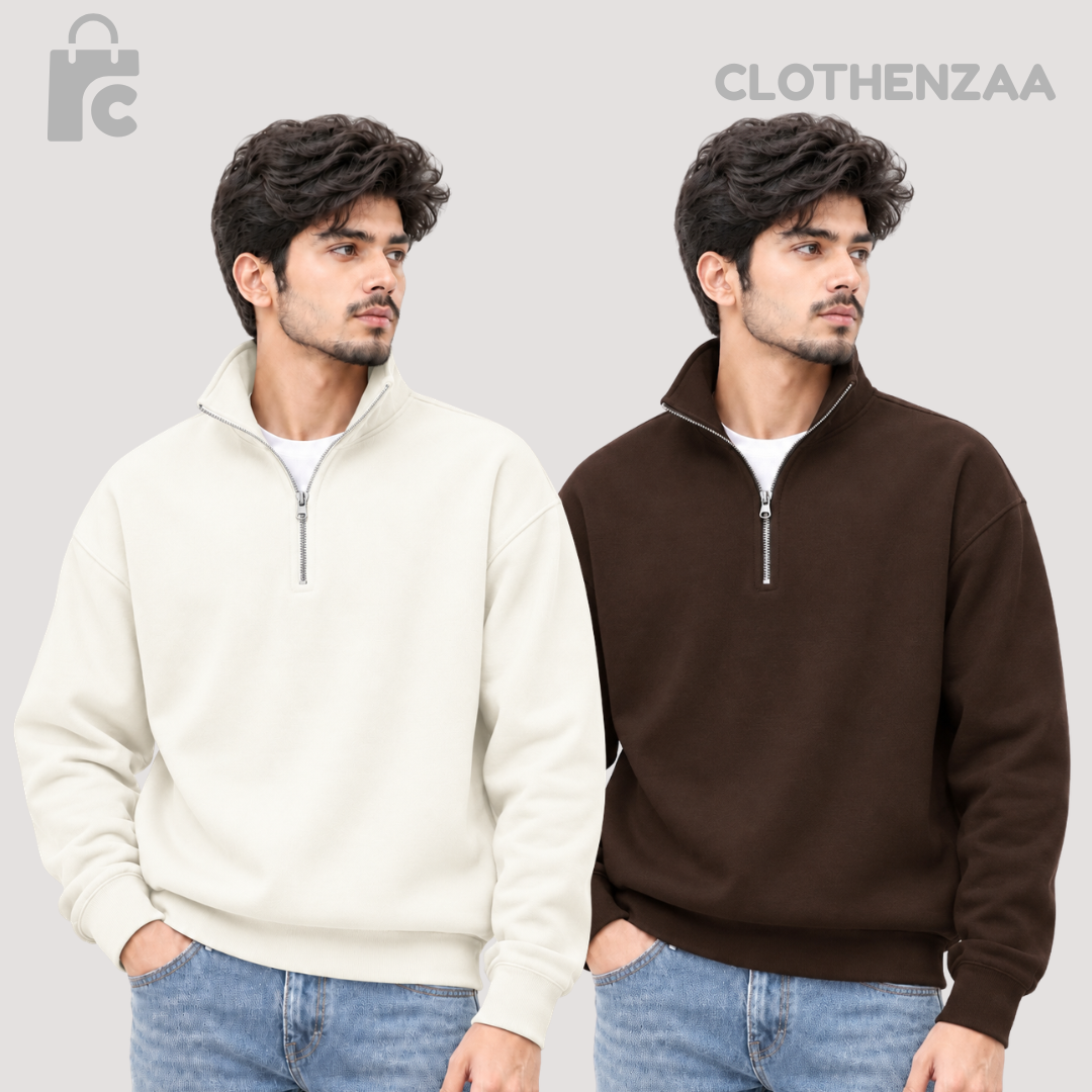 Premium Quarter-Zip Sweatshirt — 2 Pieces Combo Pack