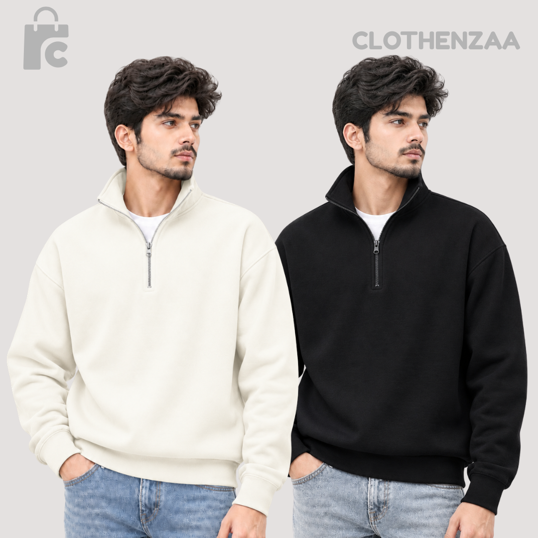 Premium Quarter-Zip Sweatshirt — 2 Pieces Combo Pack