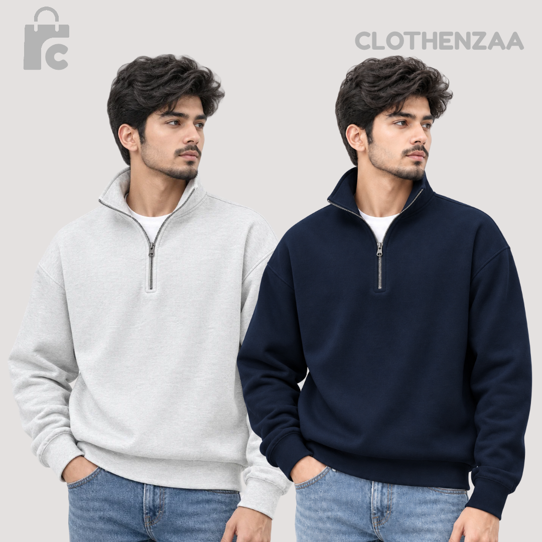 Premium Quarter-Zip Sweatshirt — 2 Pieces Combo Pack