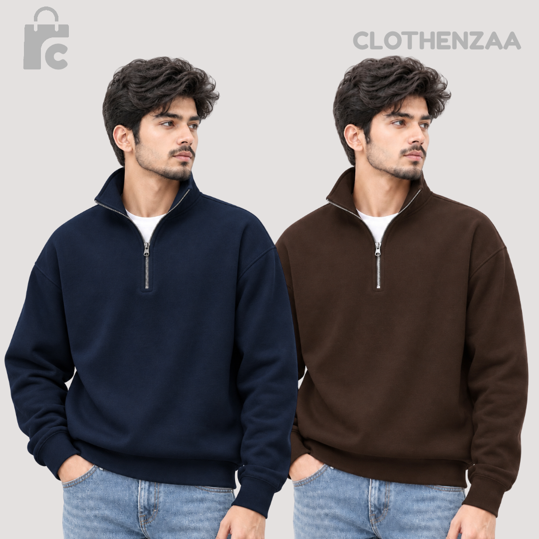 Premium Quarter-Zip Sweatshirt — 2 Pieces Combo Pack