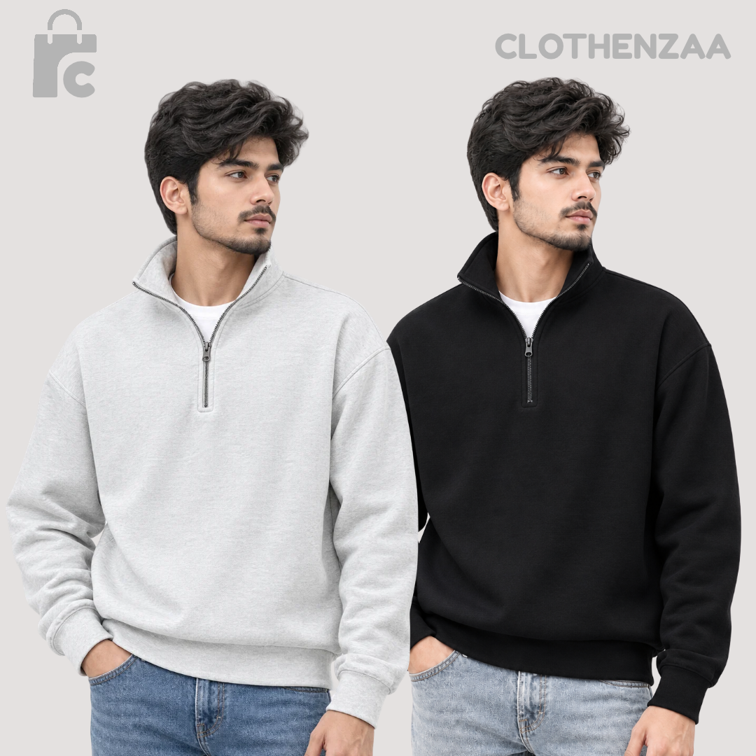 Premium Quarter-Zip Sweatshirt — 2 Pieces Combo Pack